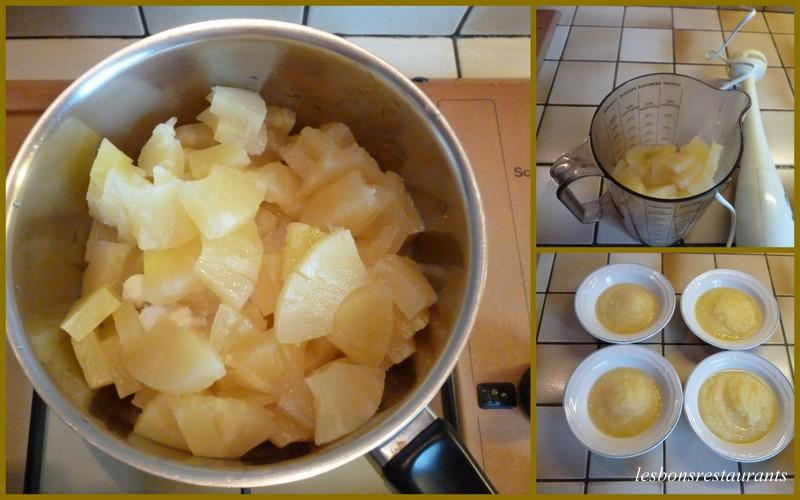 ÎLES FLOTTANTES SUR COULIS D'ANANAS