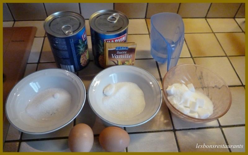 ÎLES FLOTTANTES SUR COULIS D'ANANAS