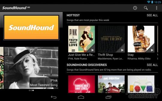 SoundHound obtient refonte majeure comprimé, livelyrics, et le partage social