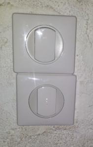 interrupteurs avec voyant lumineux pour une visibilité de nuit (accès toilettes par exemple)