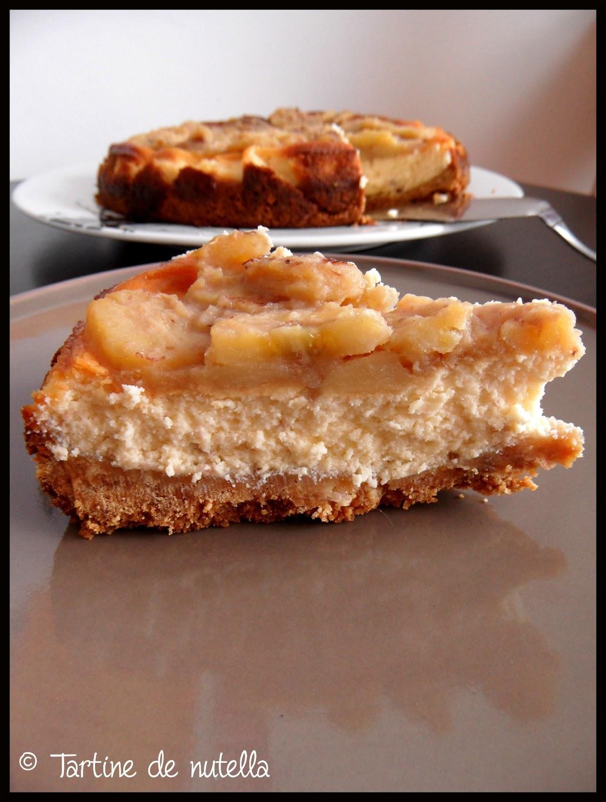 Cheesecake aux bananes caramélisées