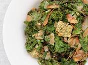 Kale, tofu lacto-fermenté pesto noix coco grillée
