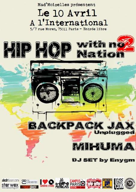 Hip Hop with no Nation 2- 10 avril !!!‏