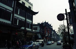 yu garden-shanghai-chine-vieille ville chinoise-fleurs-cerisiers-roses-jardin-zen