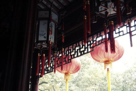 yu garden-shanghai-chine-vieille ville chinoise-fleurs-cerisiers-roses-jardin-zen