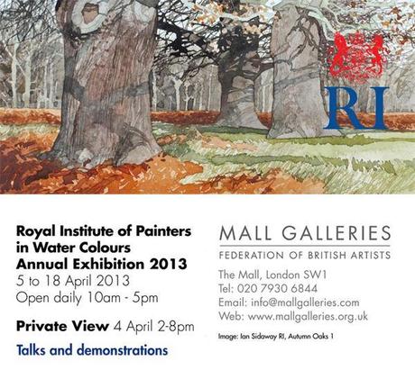 Exposition 2013 du Royal Institute of painters in Watercolours