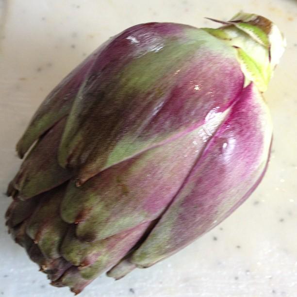 Artichauts violets, fèves et citrons confits