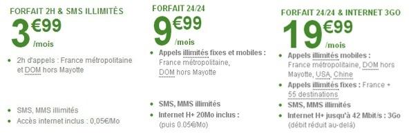 Nouveau Forfait B&You « 2H & SMS illimités » à 3,99€/mois