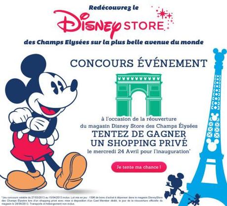 Concours Shopping Privé Exclusif au Disney Store Champs-Elysées