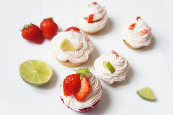 CupCakes aux fraises & citron vert