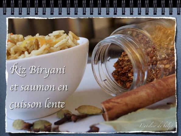 Riz Biryani et saumon en cuisson lente