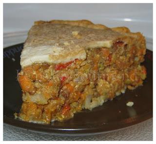 Tarte aux lentilles et aux légumes