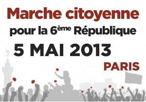 Marche citoyenne pour la 6e République le 5 mai à Paris