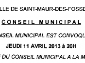 Conseil Municipal avril 2013