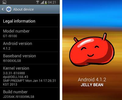 Galaxy S II GT-i9100P, passe à Android 4.1.2
