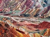 Reliefs Zhangye Danxia Chine