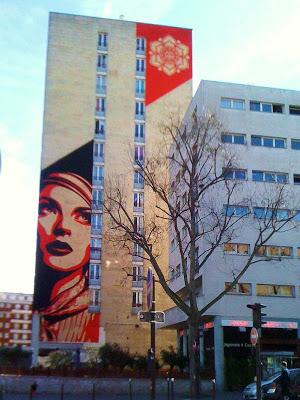 Sunday Street Art : Obey - Shepard Fairey - Rise above rebel - avenue Jeanne d'Arc - Paris 13