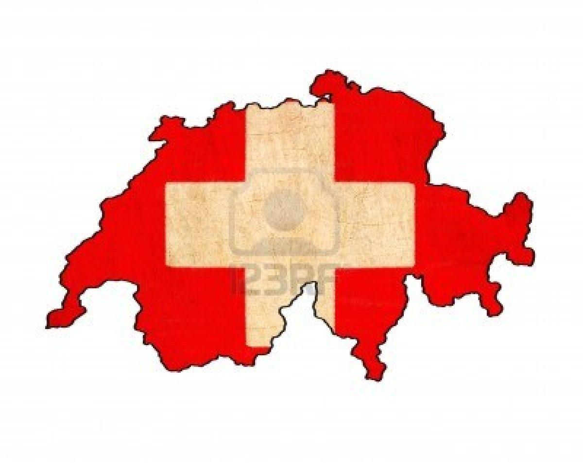 Carte de la Suisse sur le dessin drapeau Suisse, grunge et rétro flag series Banque d'images - 15531465