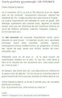 03 | Carte postale gourmande de MAURICE