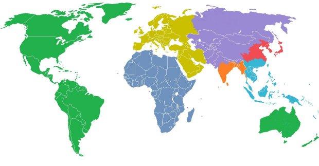 Répartition de la population mondiale