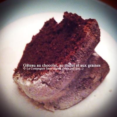 Gâteau au chocolat, au millet et aux graines