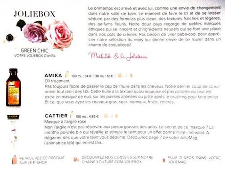 La joliebox du mois d’avril joliebox 2