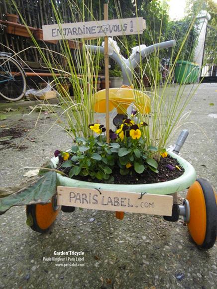 garden-tricycle créé par Paule Kingleur : enjardinez-vous ! 
