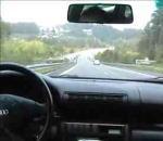 Plaque d'huile vitesse excessive dérapage