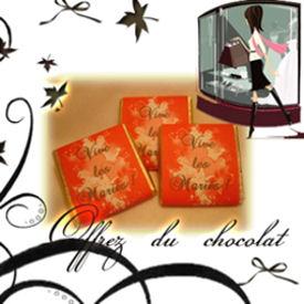Mini tablette de chocolat «  Marquise de Sévigné » personnalisée pour votre mariage !