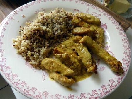 emincé de veau au curry