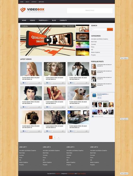 Template VideoBox gratuit pour votre blog blogger video