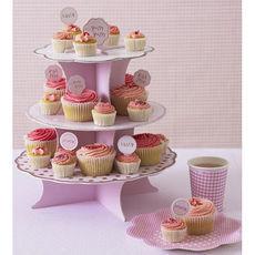 présentoir cupcakes rose