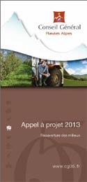 Appel à projet 2013 du Conseil général des Hautes-Alpes (CG05) : Réouverture des milieux
