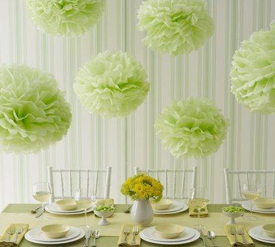 Decoration de mariage vert anis