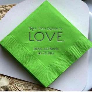 Decoration de mariage vert anis