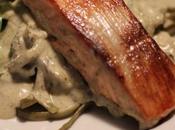 ~Saumon crémeux pesto basilic ciboulette~