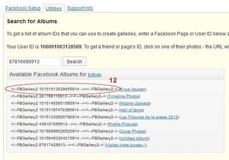 Publier un album photos sur un blog avec Facebook Photo Fetcher