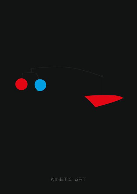 Une série minimaliste d'affiches d'Outmane Amahou qui illustrent les plus grands courants artistiques - Graphisme