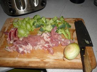 recette porc au wok, porc brocoli