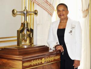 Portrait de Christiane TAUBIRA, Garde des Sceaux, ministre de la Justice. Chancellerie le 6 juin 2012