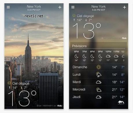 La météo est magnifique avec cette nouvelle Apps pour iPhone...