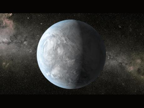 Illustration de la super-Terre Kepler-62e
