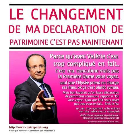 Hollande : le changement de patrimoine, c'est pas maintenant