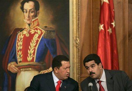 Hugo Chavez et Nicolas Maduro