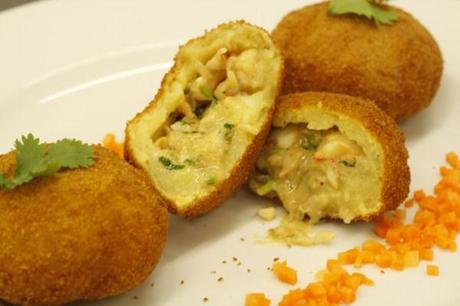 Roquefort and shrimp chops