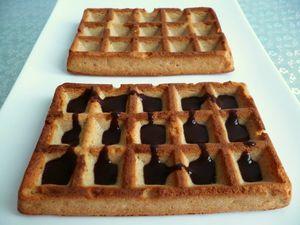 gaufres hyperprotéinées allégées et leur coulis chocolat (sans oeufs ni sucre ni beurre) P1010246