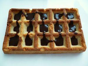 gaufres hyperprotéinées allégées et leur coulis chocolat (sans oeufs ni sucre ni beurre) P1010250
