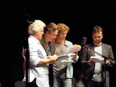 De gauche à droite: Stephanie Cole, Roger Allam, Benedict Cumberbatch et John Finnemore