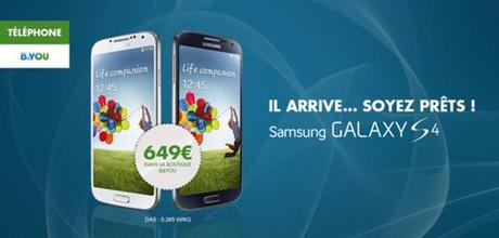 Le Samsung Galaxy S4 chez B&YOU...