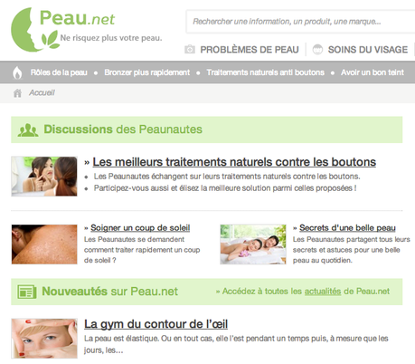 Un site de santé pour la peau : Peau.net